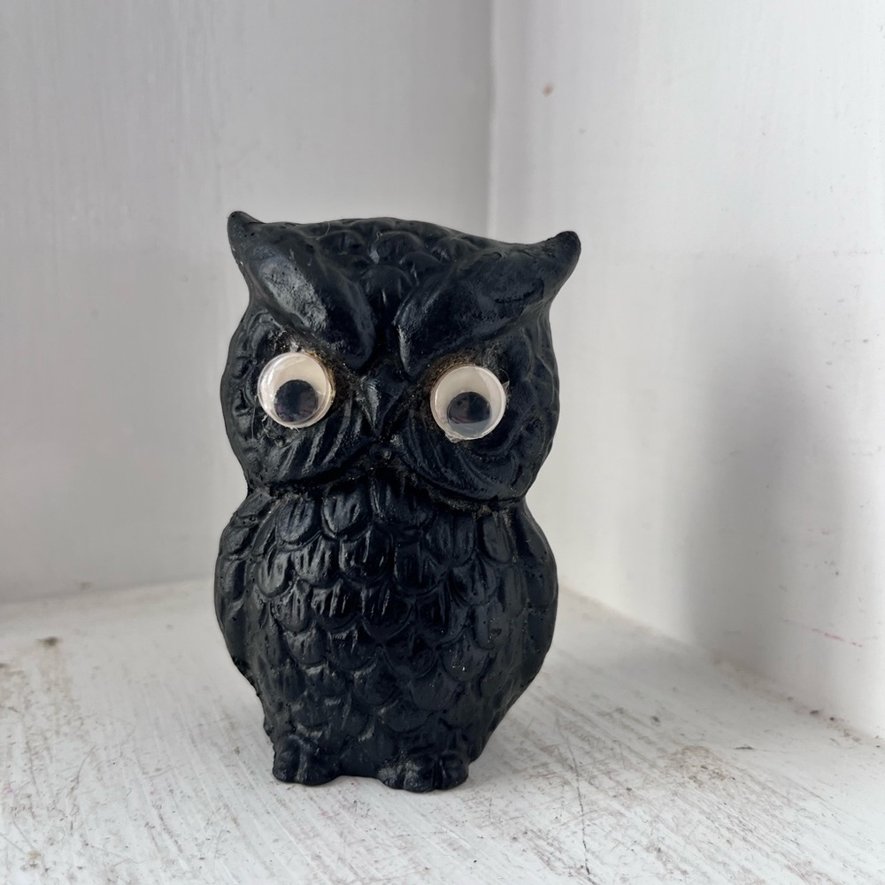 Black Owl Figurine